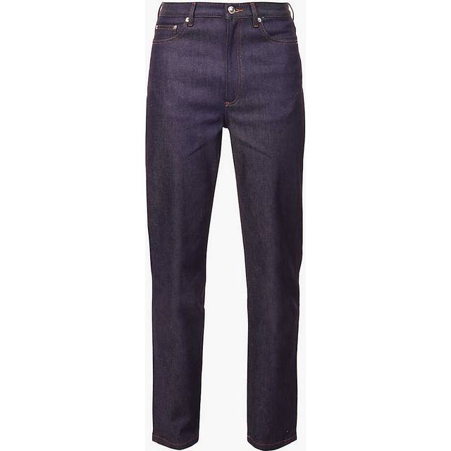 Apc Mens Indigo Martin Straight-leg High-rise Denim-blend Jeans 32 - INDIGO