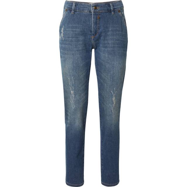 MAC, Skinny Jeans, female, Blue, L, Green Destroyed Wash Slim-Fit Jeans
