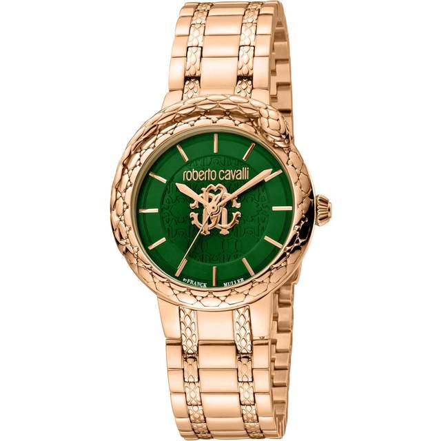 Roberto Cavalli, Watches, male, Yellow, ONE SIZE, Analog Stainless Steel Watch with Date