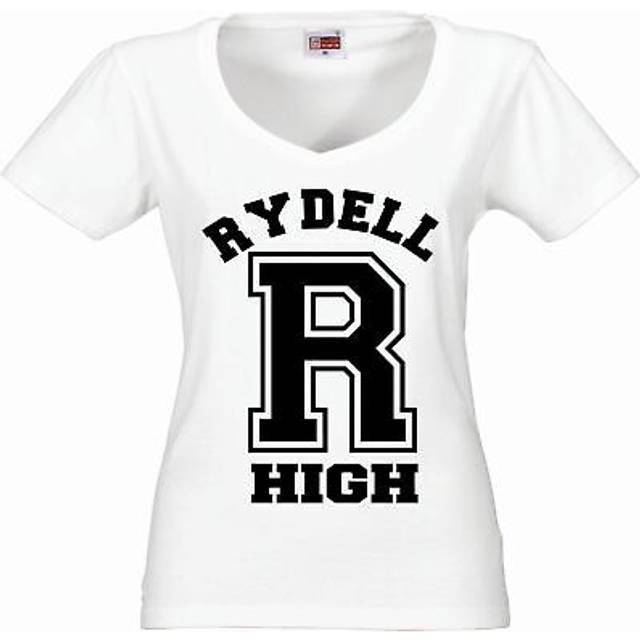 Womens rydell high v-neck t-shirt - funny t shirt retro grease musical cool love