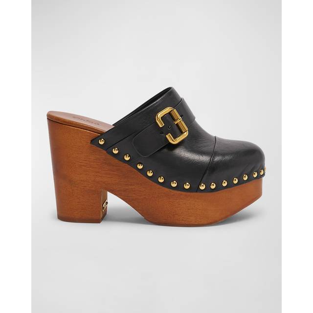 Chloé Mules With Wedge "Jeannette" - Black   - 41 IT