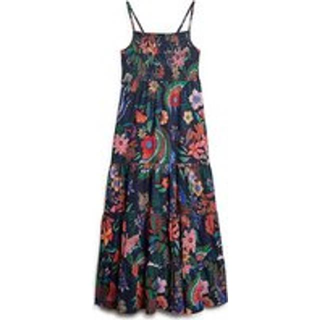 Superdry Smocked Cami Maxi Dress - Vera Floral Navy
