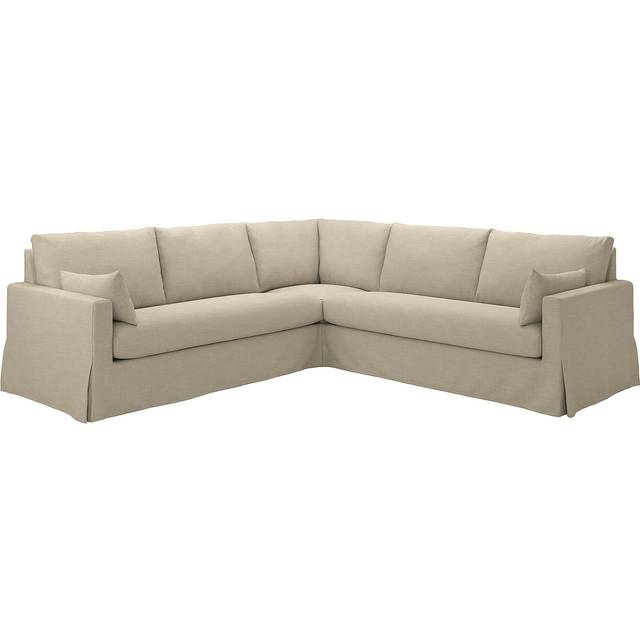 HYLTARP klädsel till hörnsoffa, 4-sits, Hemmesta ljusbeige