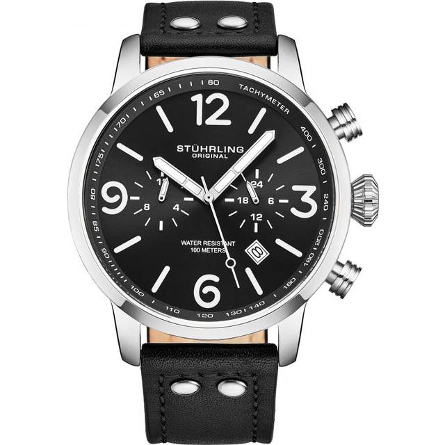 3956 Quartz 45mm Aviator - Black - One Size