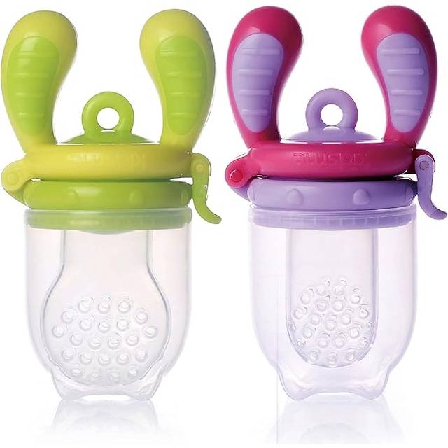 Kidsme Foodfeeder Lavendel/Lime 4m+ & 6m+ Lär barnet att prova nya smaker 2 st