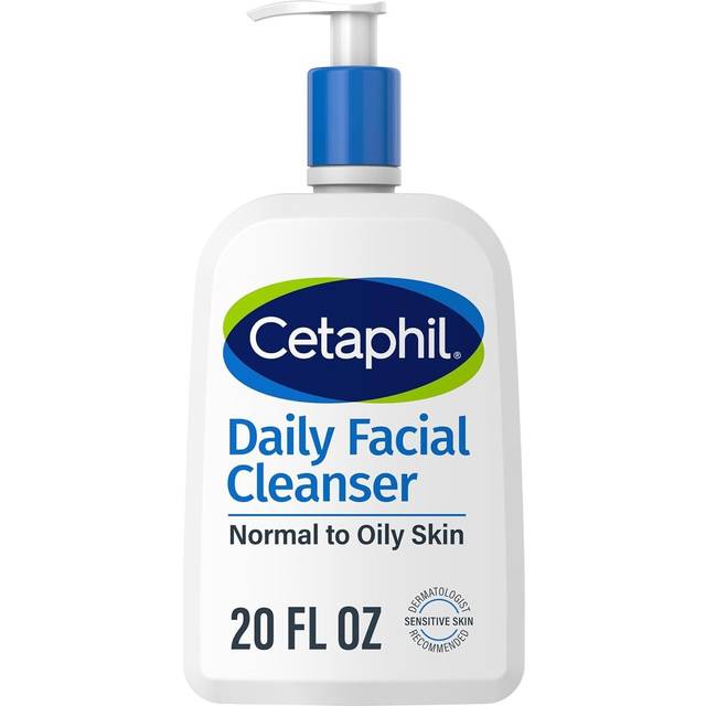 Cetaphil Face Wash  Daily Facial Cleanser for Sensitive  Combination to Oily Skin  NEW 20 oz  Gentle Foaming  Soap Free  Hypoallergenic