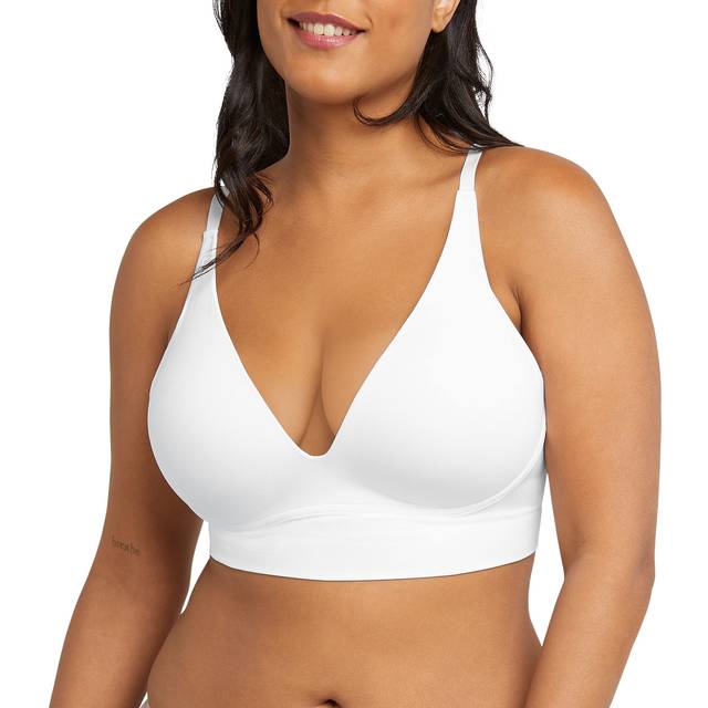 Maidenform Women's M Seamless Lift  Wireless Long-Line Convertible Tank-Style Bralette  White  (Medium) DD