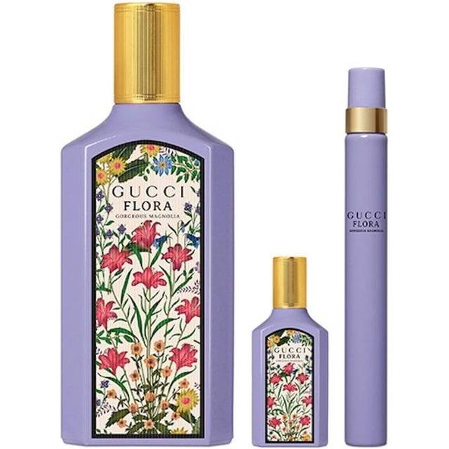 Gucci Flora Gorgeous Magnolia Gift Set 100ml Eau De Parfum + 10ml Eau De Parfum + 5ml Eau De Parfum