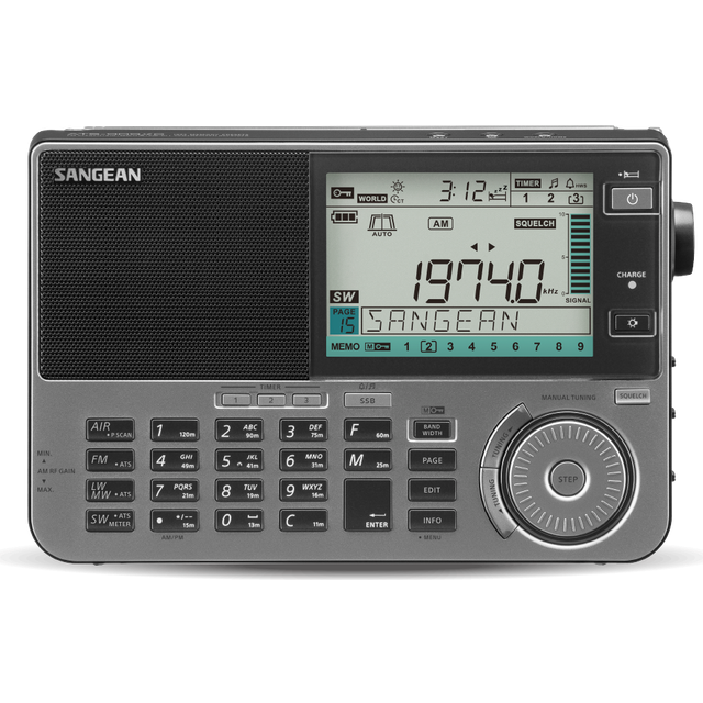 Sangean Global ATS-909 X2-mottagare grå
