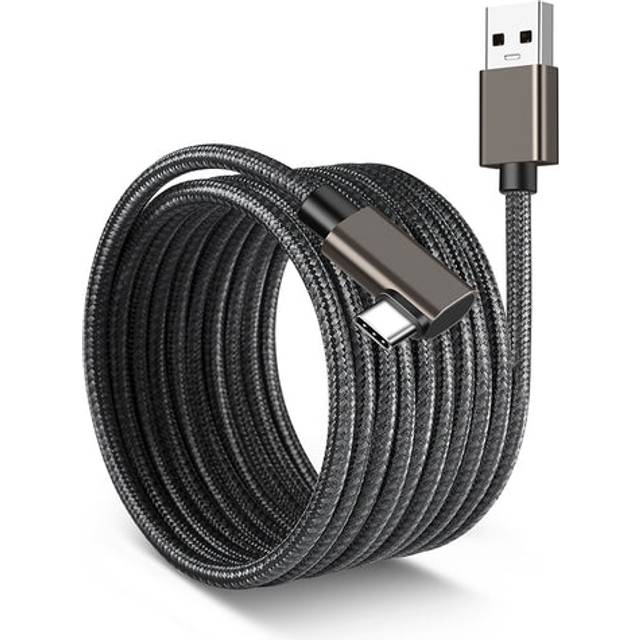 NÖRDIC VR Link kabel 3m USB3.2 Gen1 USB-C till A 5Gbps 3A snabb laddning Oculus Quest 2 Super Speed USB Link Cable