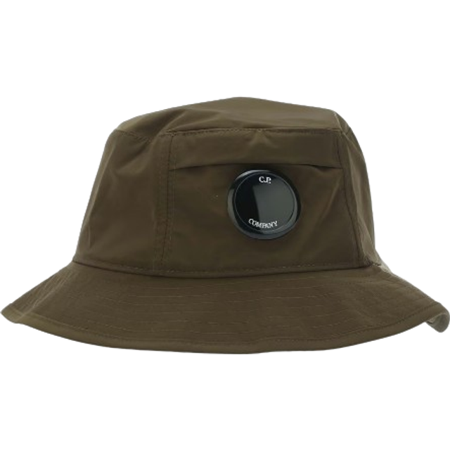 C.P. Company Mens Accessories Chrome-R Bucket Hat in Khaki - Green - Size Large