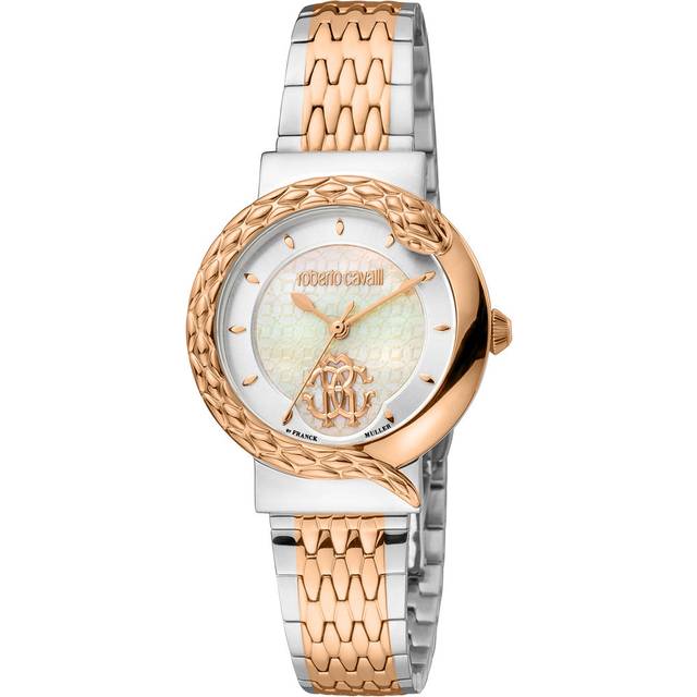 Roberto Cavalli, Accessoarer, Dam, ONE Size, Dam Rostfritt Stål Analog Klocka - yellow (ONE SIZE)