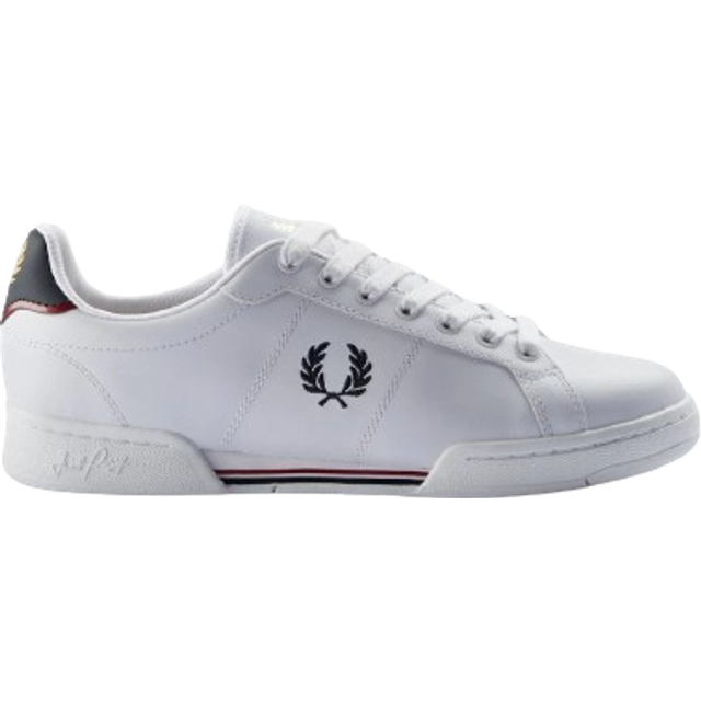Fred Perry för män. B6311-567 Läderskor B721 vit (45), Hud, Karta, Nyckelband, Casual - Vit (45)