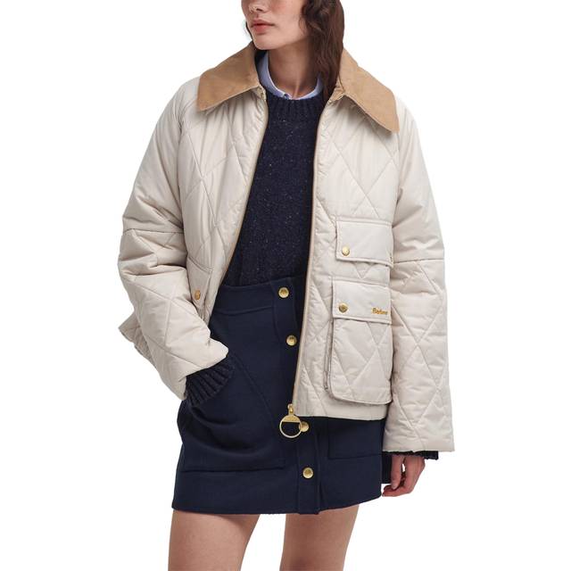 Barbour Milby Quilt Jacket - Beige, Beige, Size 16, Women