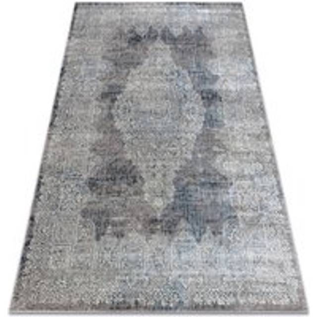 Rugsx - bliss Z214AZ221 carpet cream / blue - Rosette, modern, structural blue 180x270 cm