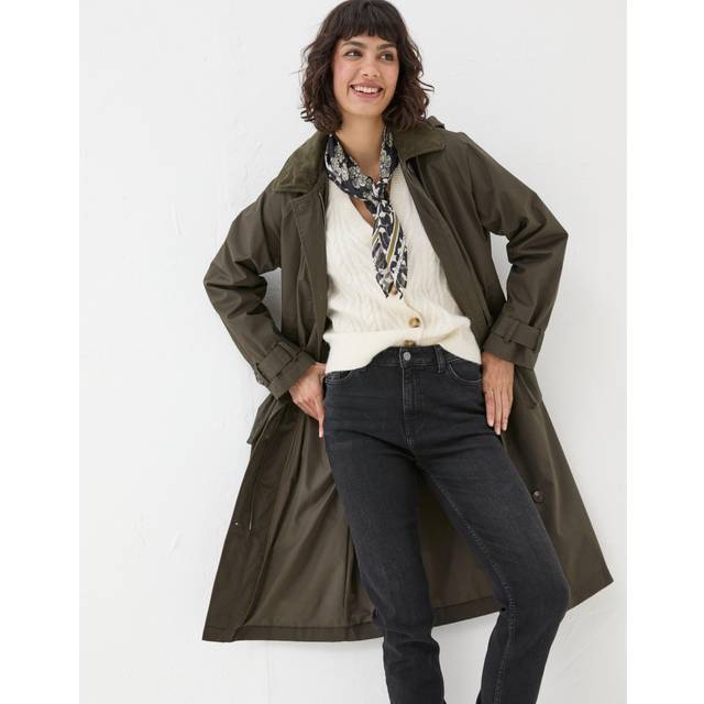 FatFace Audrey Trench Coat Green - FatFace - Size: 8