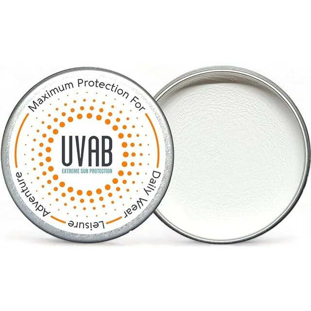 UVAB Zinc Face Sunblock: Opaque White 15ml Travel-Sized Pot For Sun Protection in Extreme Conditions. Perfect for Skiing Climbing Beach and Leisur