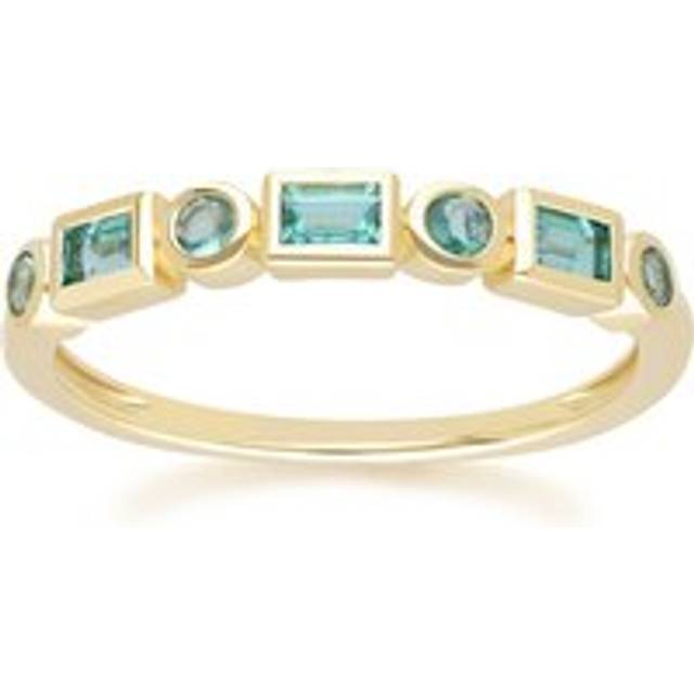 Classic Emerald Eternity Ring in 9ct Yellow Gold