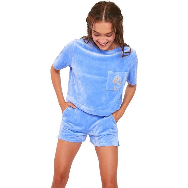 Velvet shorts for women Banana Moon Scotty Sealake - Bleu