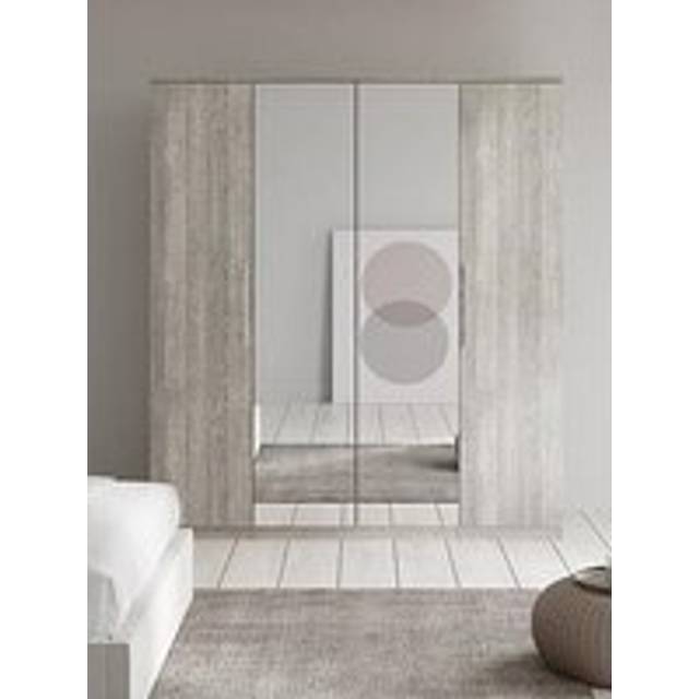 Very Home Prague 4 Door Wardrobe With Mirrors - Fsc&Reg; Certified - Black Ash