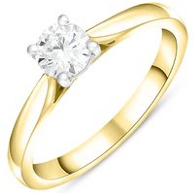 18ct Yellow Gold 0.50ct Diamond Brilliant Cut Solitaire Ring - Option1 Value Yellow Gold