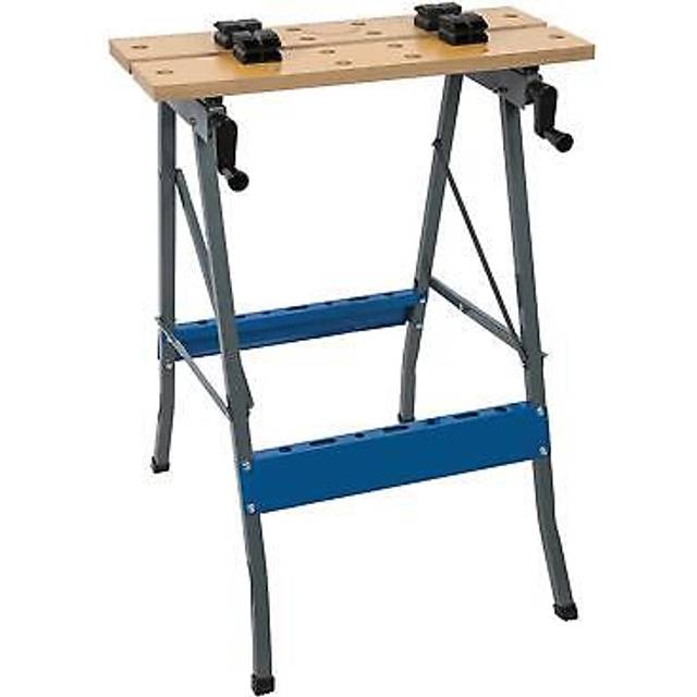 Foldable folding trestle work bench wooden workbench clamping worktop table diy