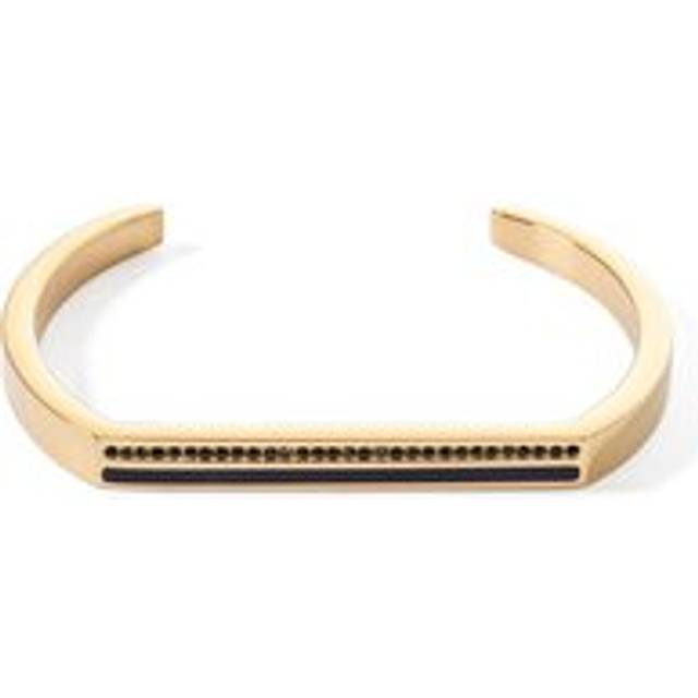 COEUR DE LION Armreif Cuff Square Stripes gold-schwarz