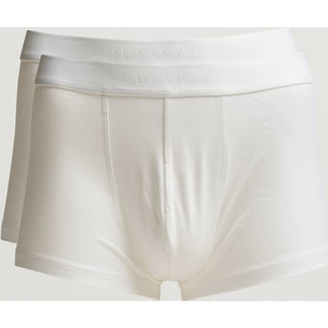 Sunspel 2-Pack Cotton Stretch Trunk White