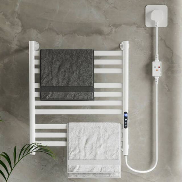 Bathroom aluminum electric ladder heated towel rail warmer thermostatic radiator