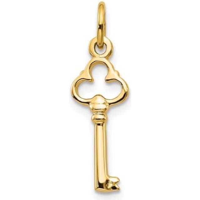 10K Yellow Gold Solid Key Charm