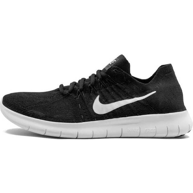 (WMNS) Nike Free RN Flyknit 2017 'Black' 880844-001 - Black/White - 5.5