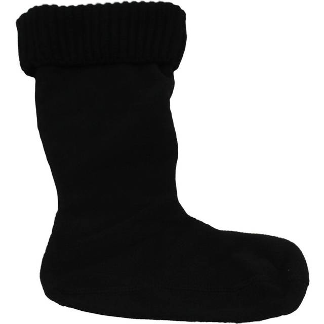 Hunter half cardigan warm pull on tall unisex boot socks in black size uk 3 - 8