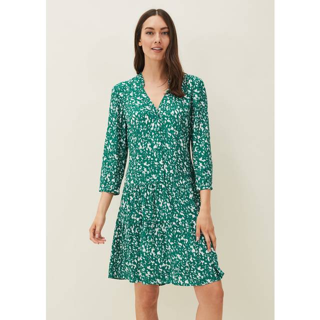 Phase Eight Women's Penele Abstract Print Dress - Green - 14