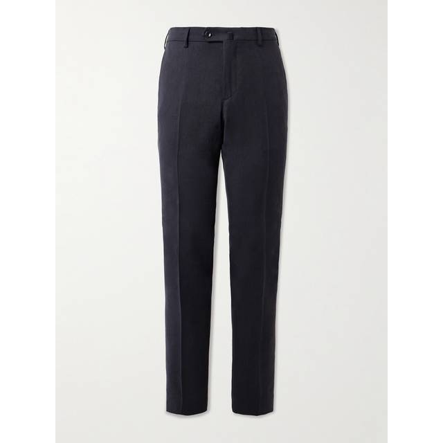 Loro Piana - Pantaflat Slim-Fit Straight-Leg Linen-Twill Suit Trousers - Men - Blue - IT 52