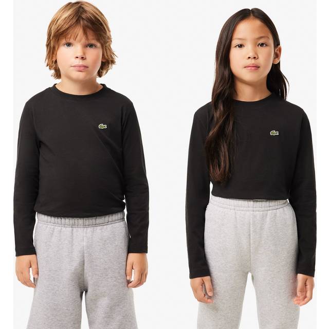 Lacoste Long Sleeved Cotton T-shirt Size 14 years Noir