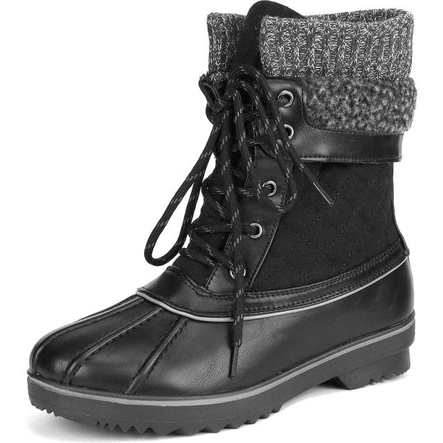 DREAM PAIRS Womens Monte_01 Black Mid calf WaterProof Winter Snow Boots Size 12 M US