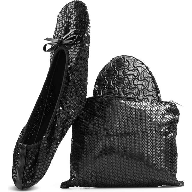 Silky Toes Foldable Flats for Women Purse Ballet Shoes Ballerina Slippers
