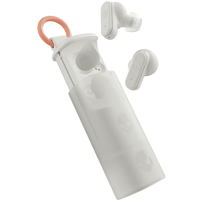 Skullcandy Dime Evo In-Ear trådlösa öronsnäckor, 36 timmars batteri, mikrofon, fungerar med iPhone Android och Bluetooth-enheter, ben/orange