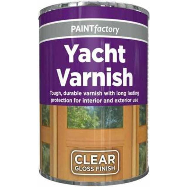Paint factory yacht varnish tin clear gloss tough durabel indoor outdoor 300ml