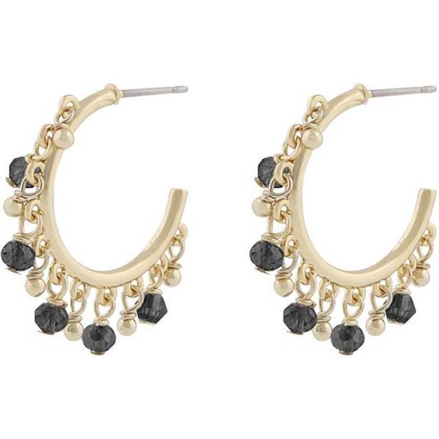 Snö of Sweden Harper Charm Ring Ear Gold/Black Onesize