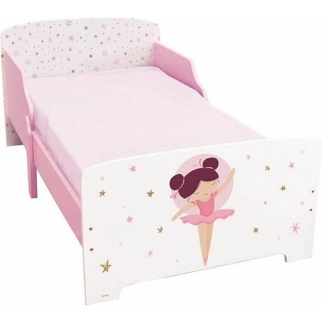 FUN HOUSE 713478 Ballerinasäng med lamellbotten 140 x 70 cm för barn, vit, 1 person
