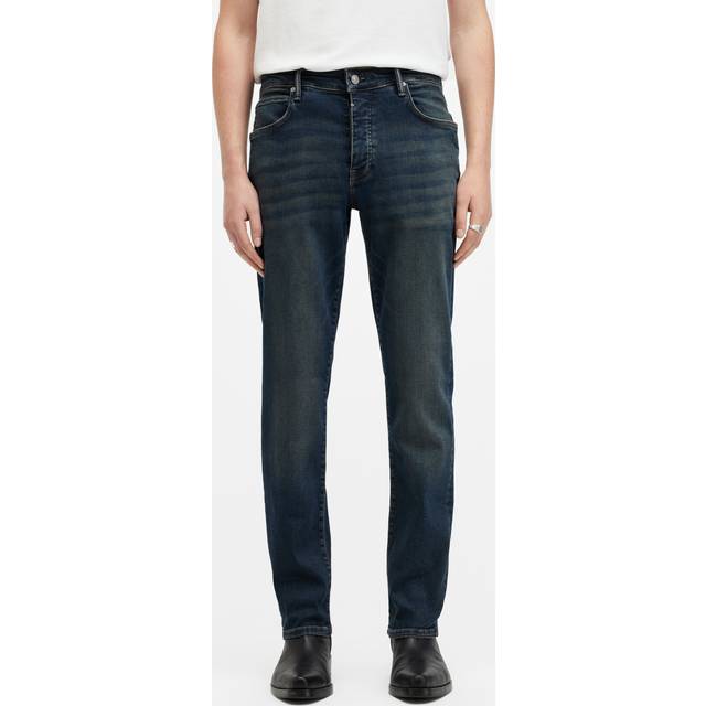 Allsaints Mens Indigo Blue Sid Skinny-leg Stretch-organic-cotton-blend Jeans 36 - INDIGO BLUE