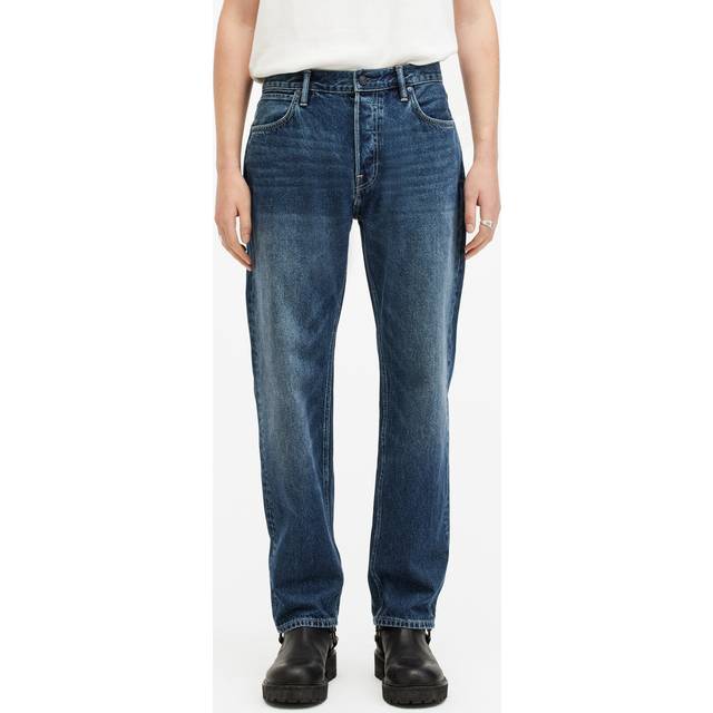 AllSaints Reid Straight Fit Denim Jeans, Blue Indigo