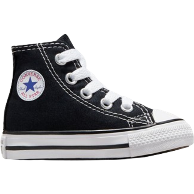 Converse Infant Unisex Hi Top Trainers - Black, Black, Size 2 Younger