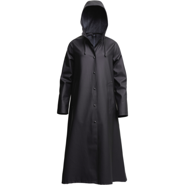 Mosebacke Long Raincoat Black (M)