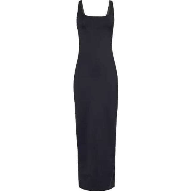 Good American Womens Black001 Modern Square-neck Stretch-woven Maxi Dress S - BLACK001