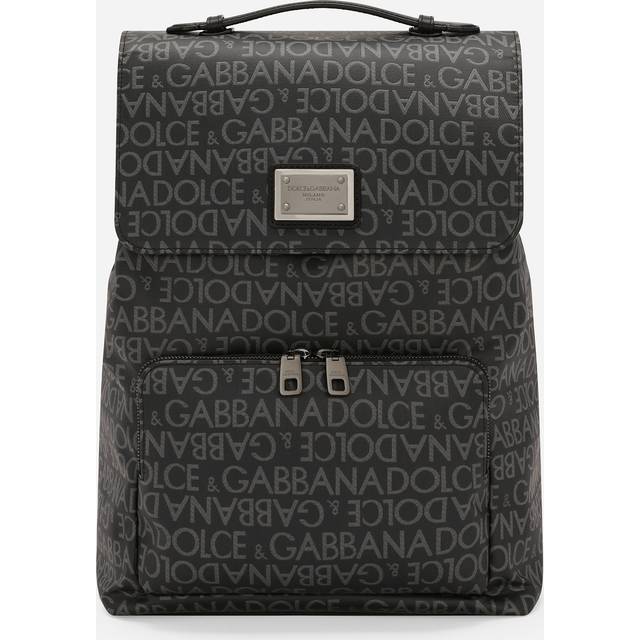 Dolce & Gabbana Coated Jacquard Backpack - Man Backpacks And Fanny Packs Multi-colored Fabric Onesize