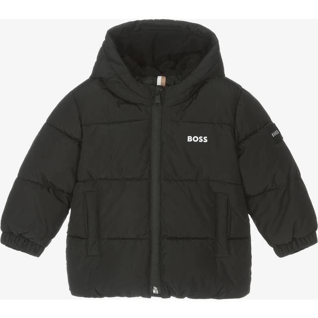 Boss Black Logo-print Padded Hooded Shell Jacket 6 Months - 3 Years 18 - BLACK