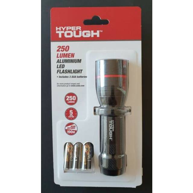 ASDA 250 Lumens Aluminium Torch