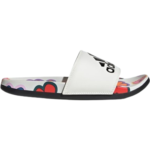 (WMNS) adidas Adilette Comfort Slides 'Off White Core Black' - 6